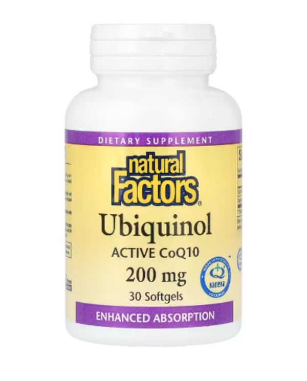 Natural Factors, Ubiquinol, 200 mg, 30 Softgels
