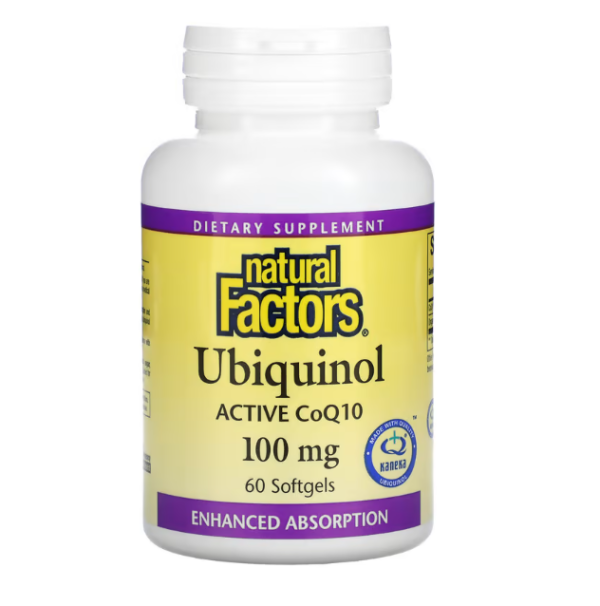 Natural Factors, Ubiquinol, Active CoQ10, 100 mg, 60 Softgels