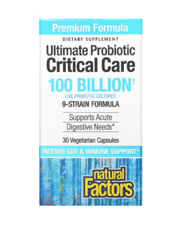 Natural Factors, Ultimate Probiotic, Critical Care, 100 Billion CFU, 30 Vegetarian Capsules