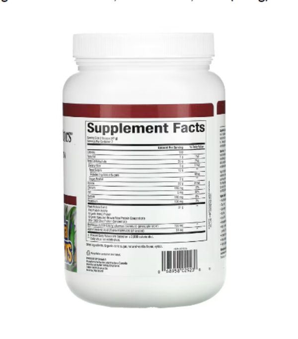 Natural Factors, Vegan Protein Factors, Vanilla Bean, 12 oz (340 g)