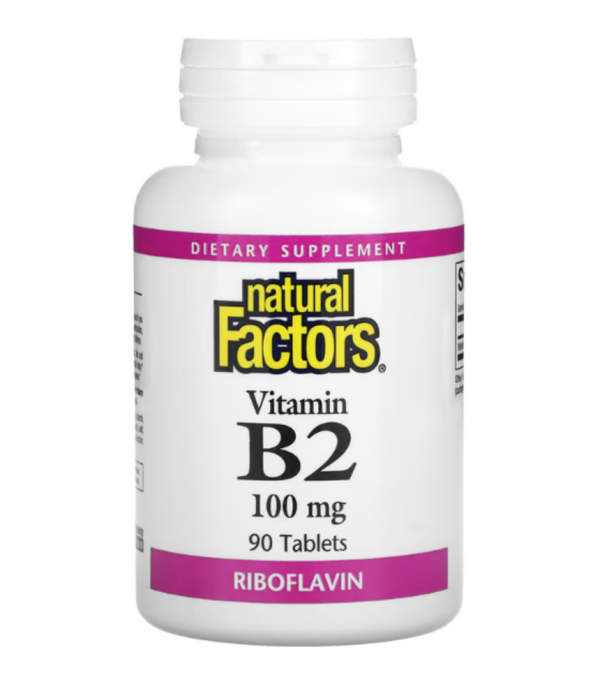 Natural Factors, Vitamin B2, Riboflavin, 100 mg, 90 Tablets