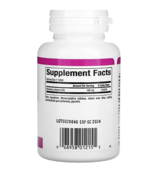 Natural Factors, Vitamin B2, Riboflavin, 100 mg, 90 Tablets