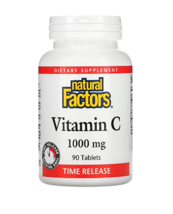 Natural Factors, Vitamin C, Time Release, 1,000 mg, 90 Tablets