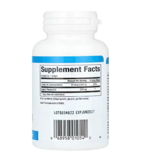 Natural Factors, Vitamin D3, 25 mcg (1,000 IU), 180 Softgels