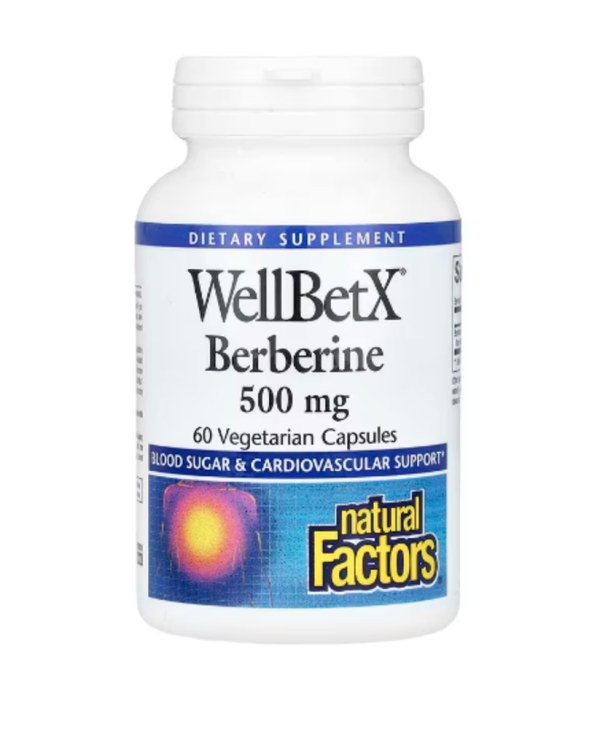 Natural Factors, WellBetX Berberine, 500 mg, 60 Vegetarian Capsules