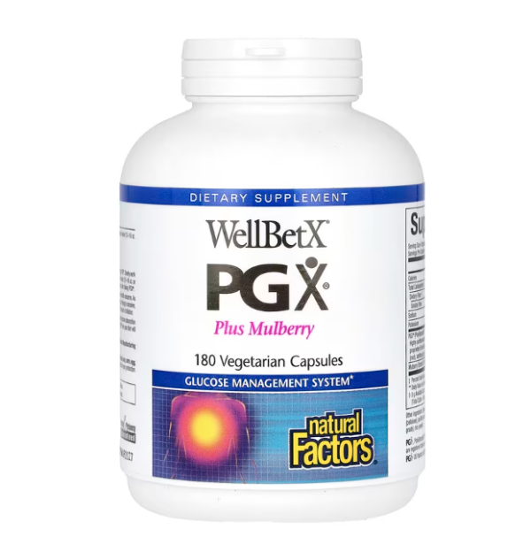 Natural Factors, WellBetX PGX, Plus Mulberry, 180 Vegetarian Capsules