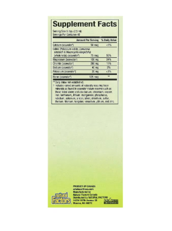 Natural Factors, Whole Earth & Sea®, Deep Ocean Minerals, 3.38 fl oz (100 ml)