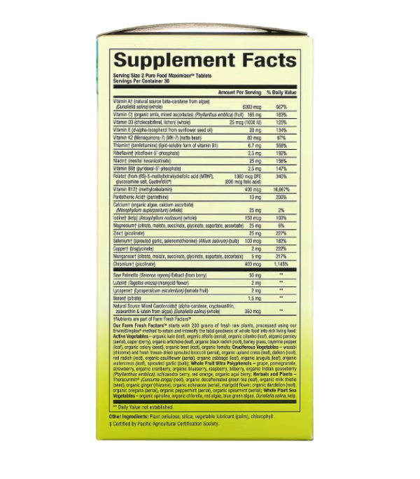 Natural Factors, Whole Earth & Sea, Men's 50+ Multivitamin & Mineral, 60 Tablets