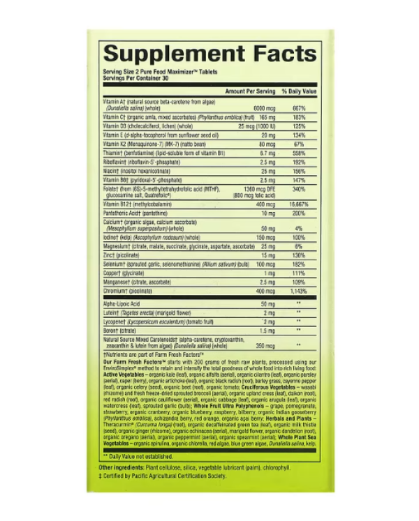 Natural Factors, Whole Earth & Sea, Women's 50+ Multivitamin & Mineral, 60 Tablets