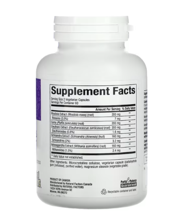 Natural Factors, WomenSense, AdrenaSense, Adrenal Formula, 120 Vegetarian Capsules