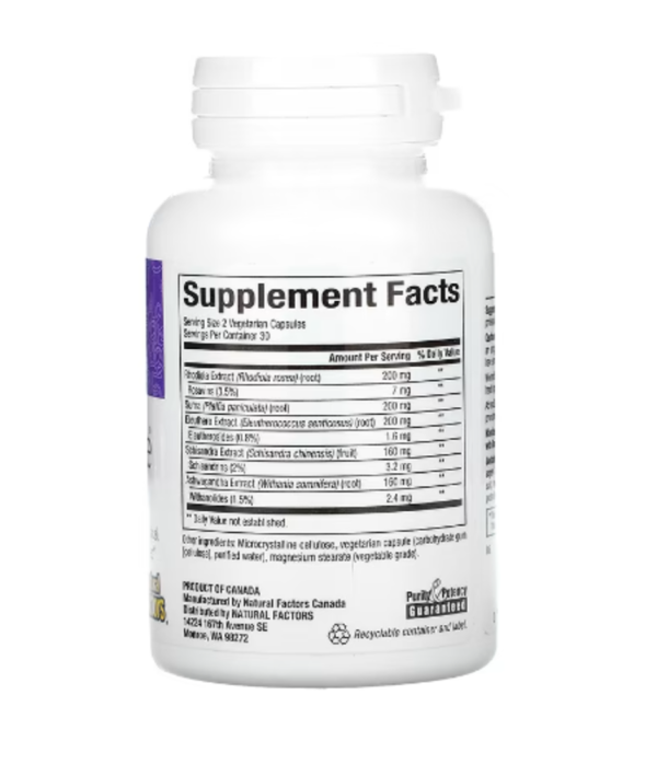 Natural Factors, Womensense, AdrenaSense, Adrenal Formula, 60 Vegetarian Capsules