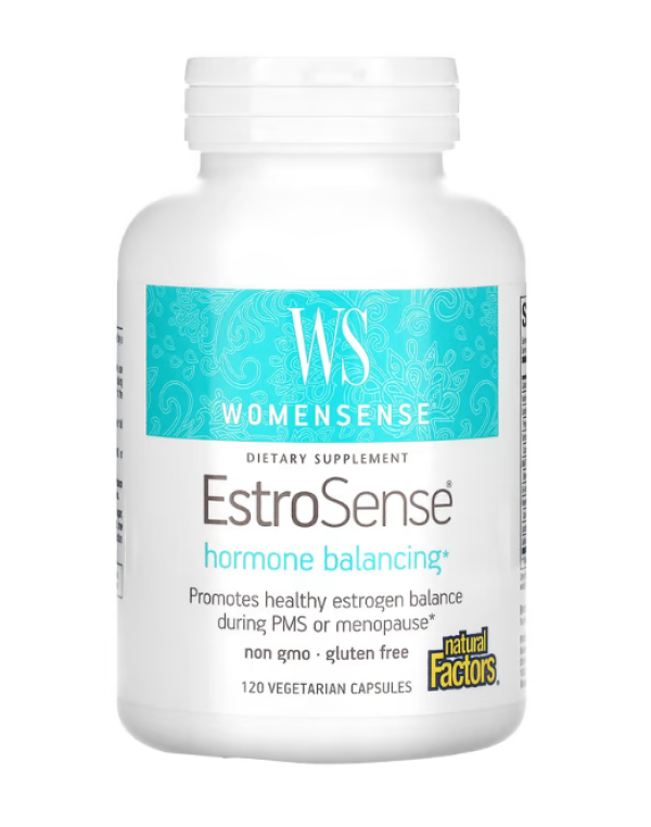 Natural Factors, WomenSense, EstroSense, Hormone Balancing, 120 Vegetarian Capsules
