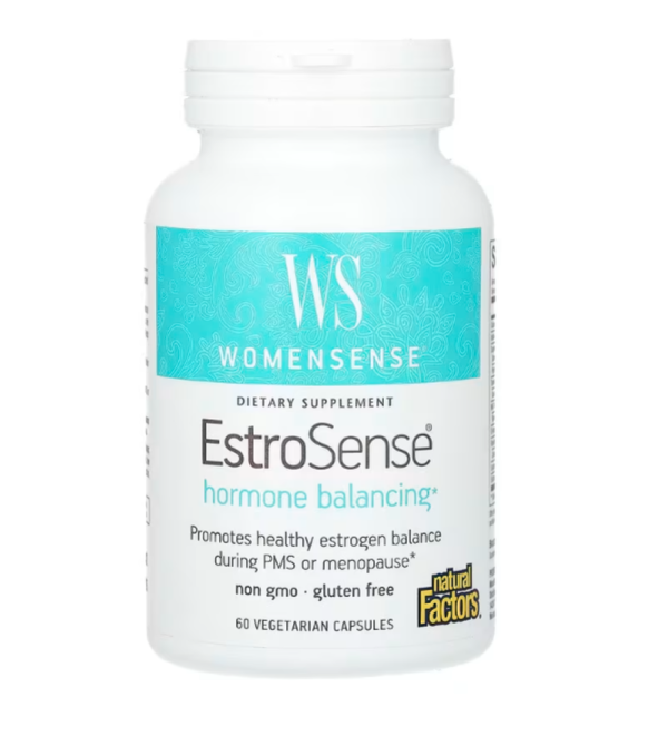 Natural Factors, WomenSense, EstroSense, Hormone Balancing, 60 Vegetarian Capsules
