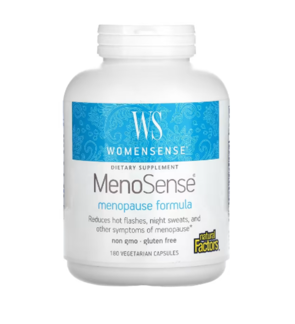 Natural Factors, WomenSense, MenoSense, Menopause Formula, 180 Vegetarian Capsules