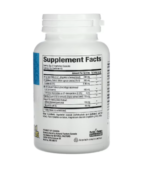 Natural Factors, WomenSense, MenoSense, Menopause Formula, 90 Vegetarian Capsules