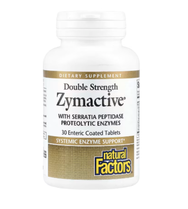 Natural Factors, Zymactive, Double Strength, 30 Enteric Coated Tablets