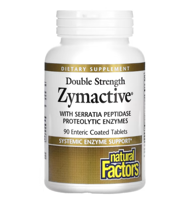 Natural Factors, Zymactive, Double Strength, 90 Enteric Coated Tablets