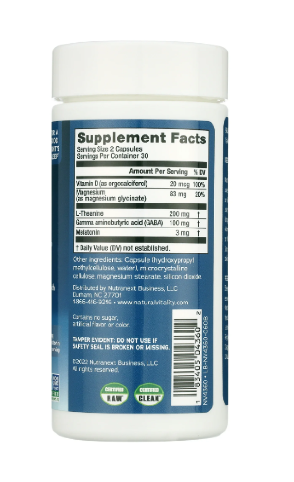 Natural Vitality Calm Sleep Capsules  60 Capsules