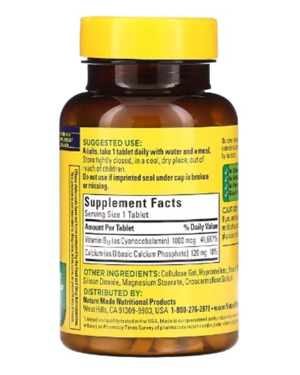 Nature Made, B12, Time Release, 1,000 mcg, 160 Tablets