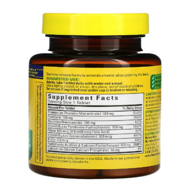 Nature Made, B-100 Complex, Time Release, 60 Tablets
