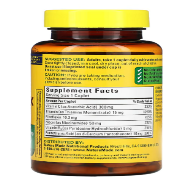 Nature Made, B-Complex with Vitamin C, 100 Caplets