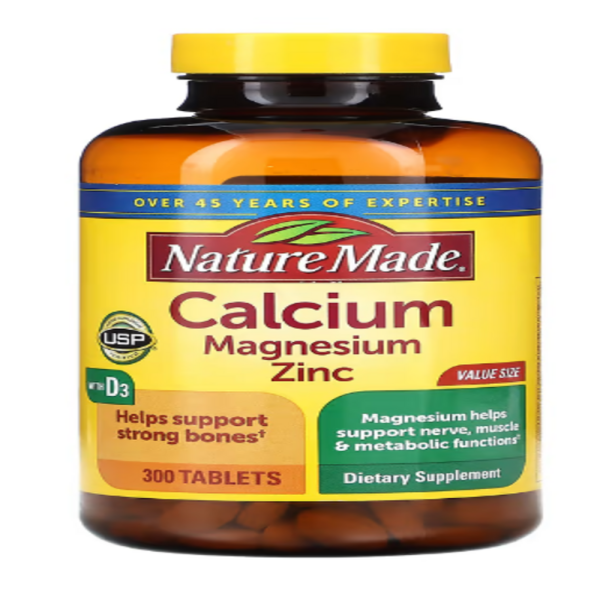 Nature Made, Calcium Magnesium Zinc with Vitamin D3, 300 Tablets