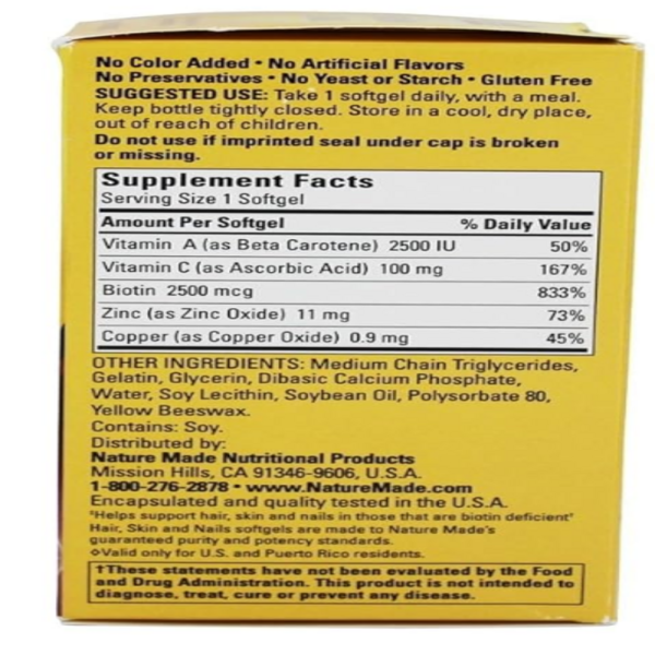 Nature Made, Hair, Skin, & Nails, 60 Softgels