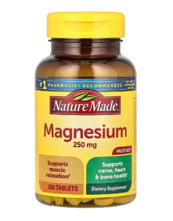 Nature Made, Magnesium, 250 mg, 200 Tablets
