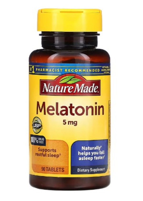 Nature Made, Melatonin, 5 mg, 90 Tablets
