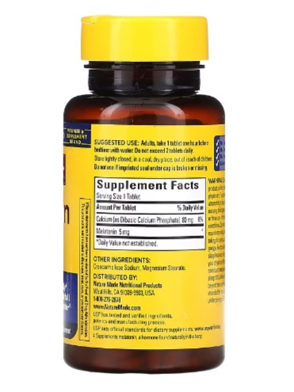 Nature Made, Melatonin, 5 mg, 90 Tablets