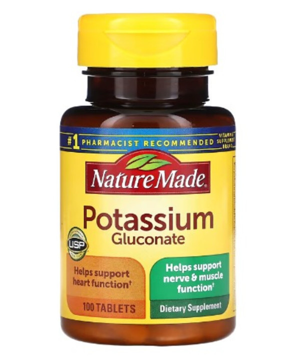 Nature Made, Potassium Gluconate, 100 Tablets