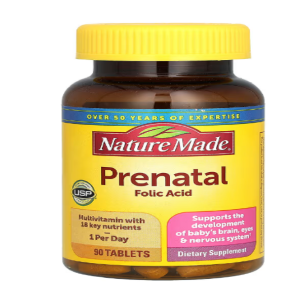 Nature Made, Prenatal Folic Acid, 90 Tablets