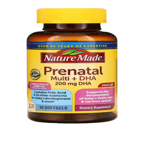 Nature Made, Prenatal Multi + DHA, 90 Softgels
