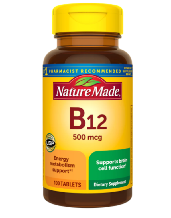 Nature Made Vitamin B-12 --500 mcg - 100 Tablets