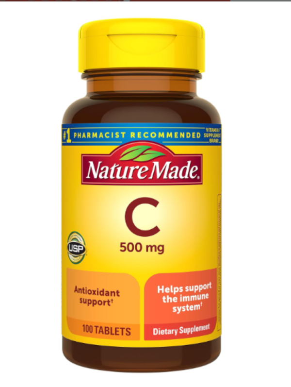 Nature Made, Vitamin C, 500 mg, 100 Caplets