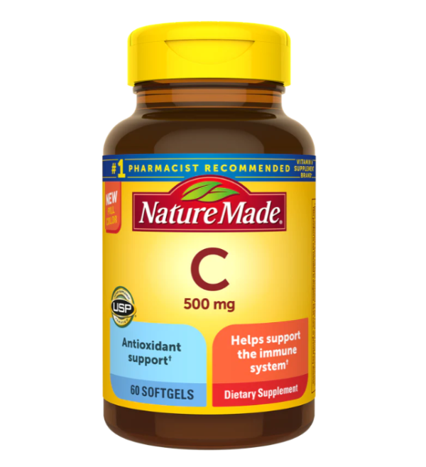 Nature Made, Vitamin C, 500 mg, 60 Softgels