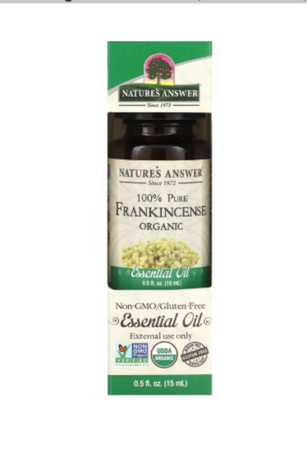 Nature's Answer, 100% Pure Organic Essential Oil, Frankincense, 0.5 fl oz (15 ml)