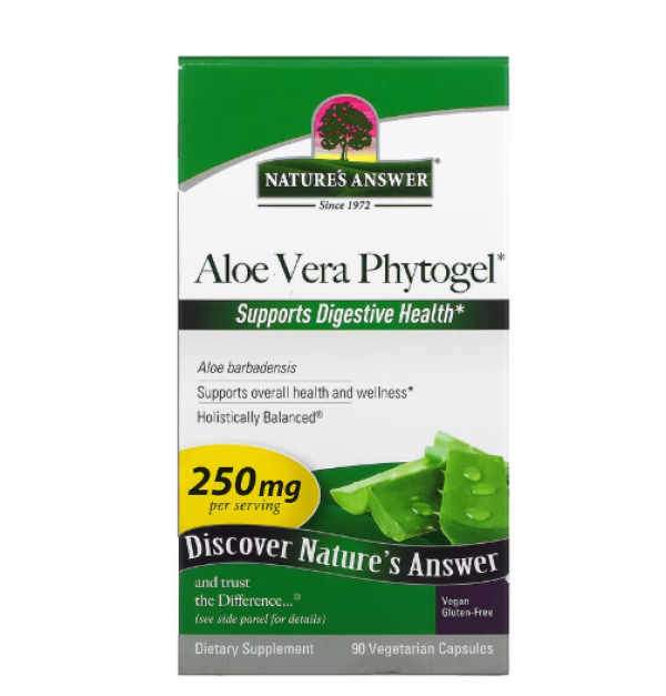 Nature's Answer, Aloe Vera Phytogel, 250 mg, 90 Vegetarian Capsules