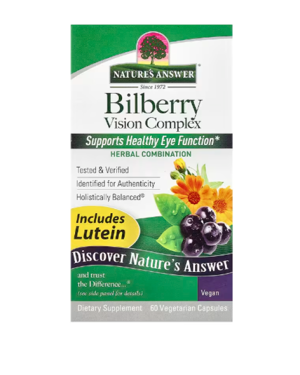 Nature's Answer, Bilberry Vision Complex, 60 Vegetarian Capsules