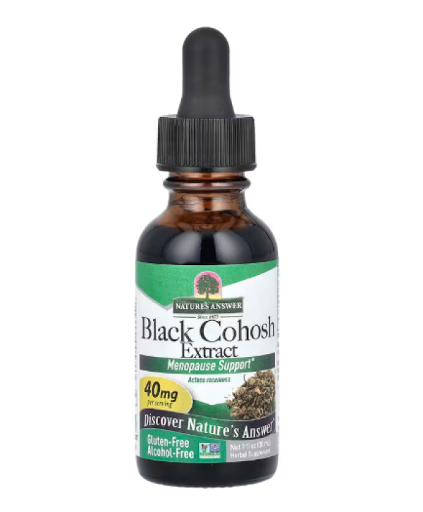 Nature's Answer, Black Cohosh Extract, Alcohol-Free, 40 mg, 1 fl oz (30 ml)