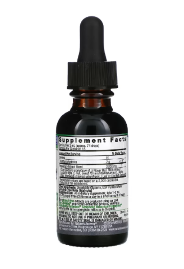 Nature's Answer, Black Walnut & Wormwood, Fluid Extract, Alcohol-Free, 2,000 mg, 1 fl oz (30 ml)