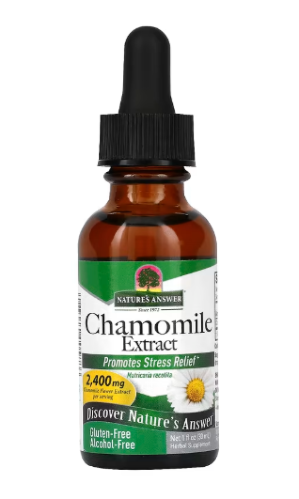 Nature's Answer, Chamomile Extract, Alcohol Free, 2,400 mg, 1 fl oz (30 ml) (1,200 mg per ml)
