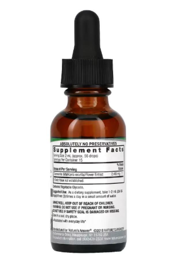 Nature's Answer, Chamomile Extract, Alcohol Free, 2,400 mg, 1 fl oz (30 ml) (1,200 mg per ml)