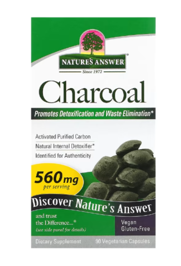 Nature's Answer, Charcoal, 560 mg, 90 Vegetarian Capsules (280 mg per Capsule)