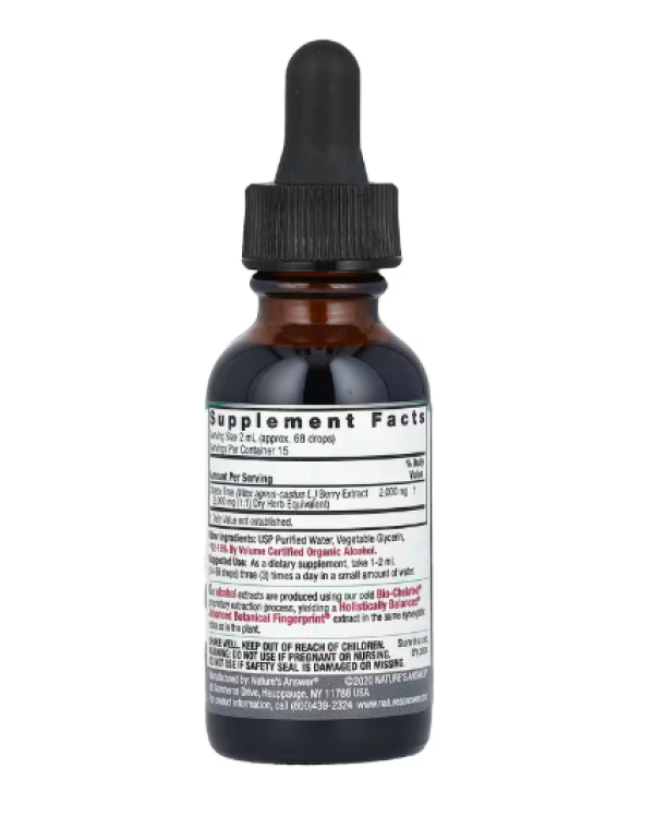 Nature's Answer, Chaste Berry Vitex Agnus Castus, Fluid Extract, 2,000 mg, 1 fl oz (30 ml)