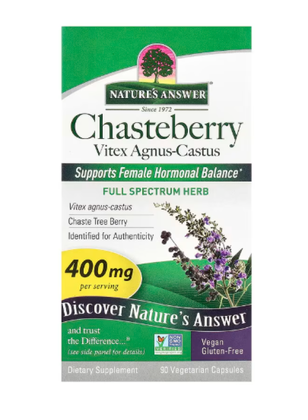 Nature's Answer, Chasteberry, Vitex Agnus-Castus, 400 mg, 90 Vegetarian Capsules