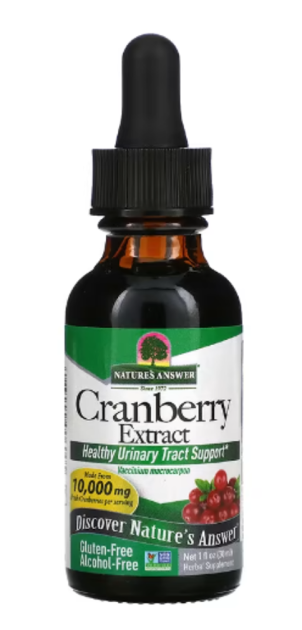 Nature's Answer, Cranberry Extract, Alcohol-Free, 10,000 mg, 1 fl oz (30 ml)