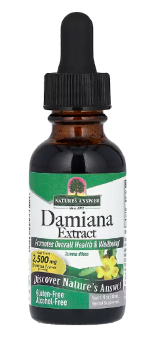 Nature's Answer, Damiana Extract, Alcohol-Free, 2,500 mg, 1 fl oz (30 ml)