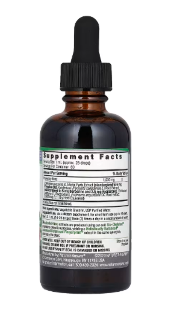 Nature's Answer, Echinacea & Goldenseal, Alcohol-Free, 2 fl oz (60 ml)