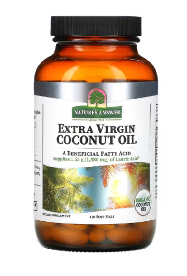 Nature's Answer, Extra Virgin Coconut Oil, 120 Soft Gels